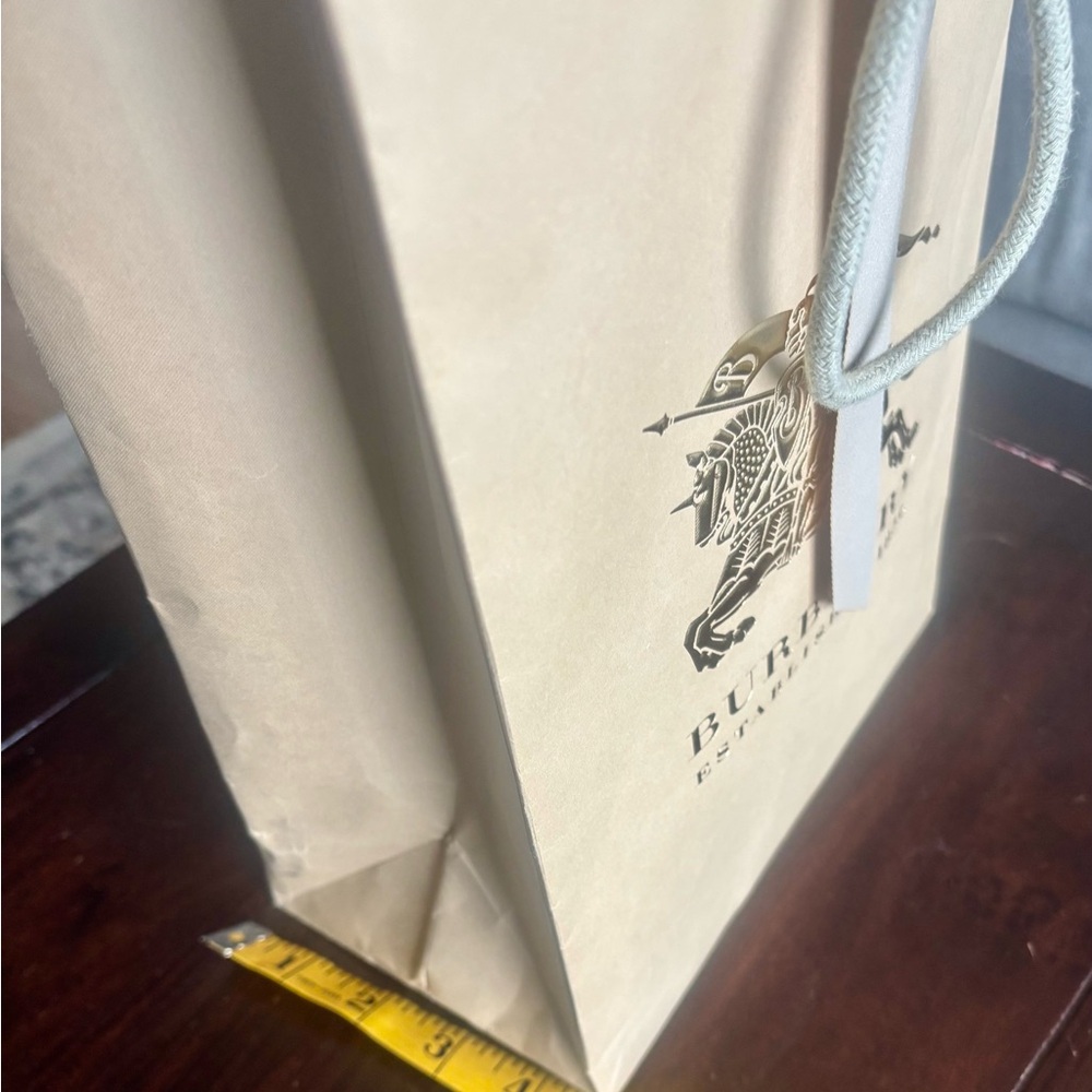 Burberry Beige Gift Bag with Embossed Logo